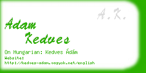 adam kedves business card