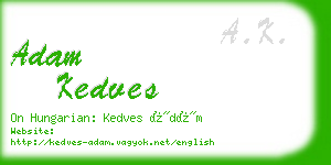 adam kedves business card